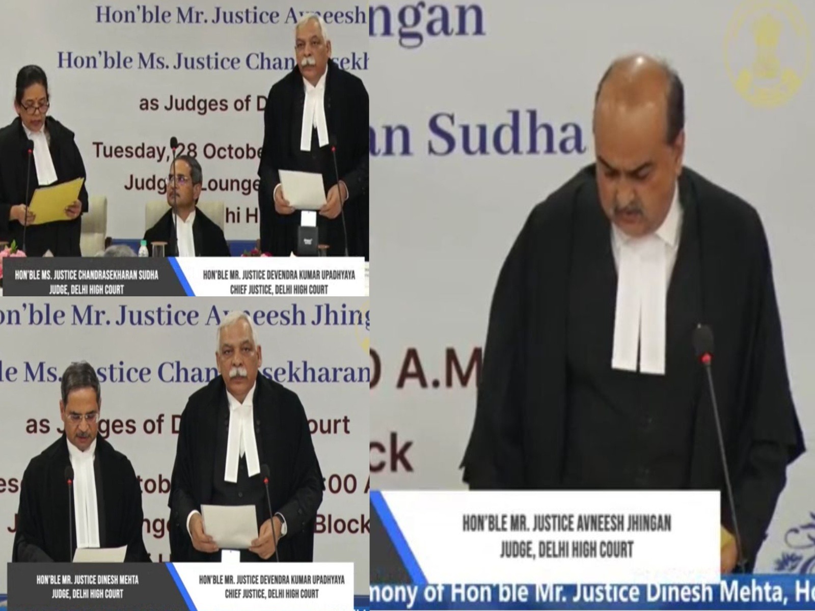 Three Judges sworn into Delhi High Court, enhancing Bench strength and diversity (Photo/Delhi High Court)