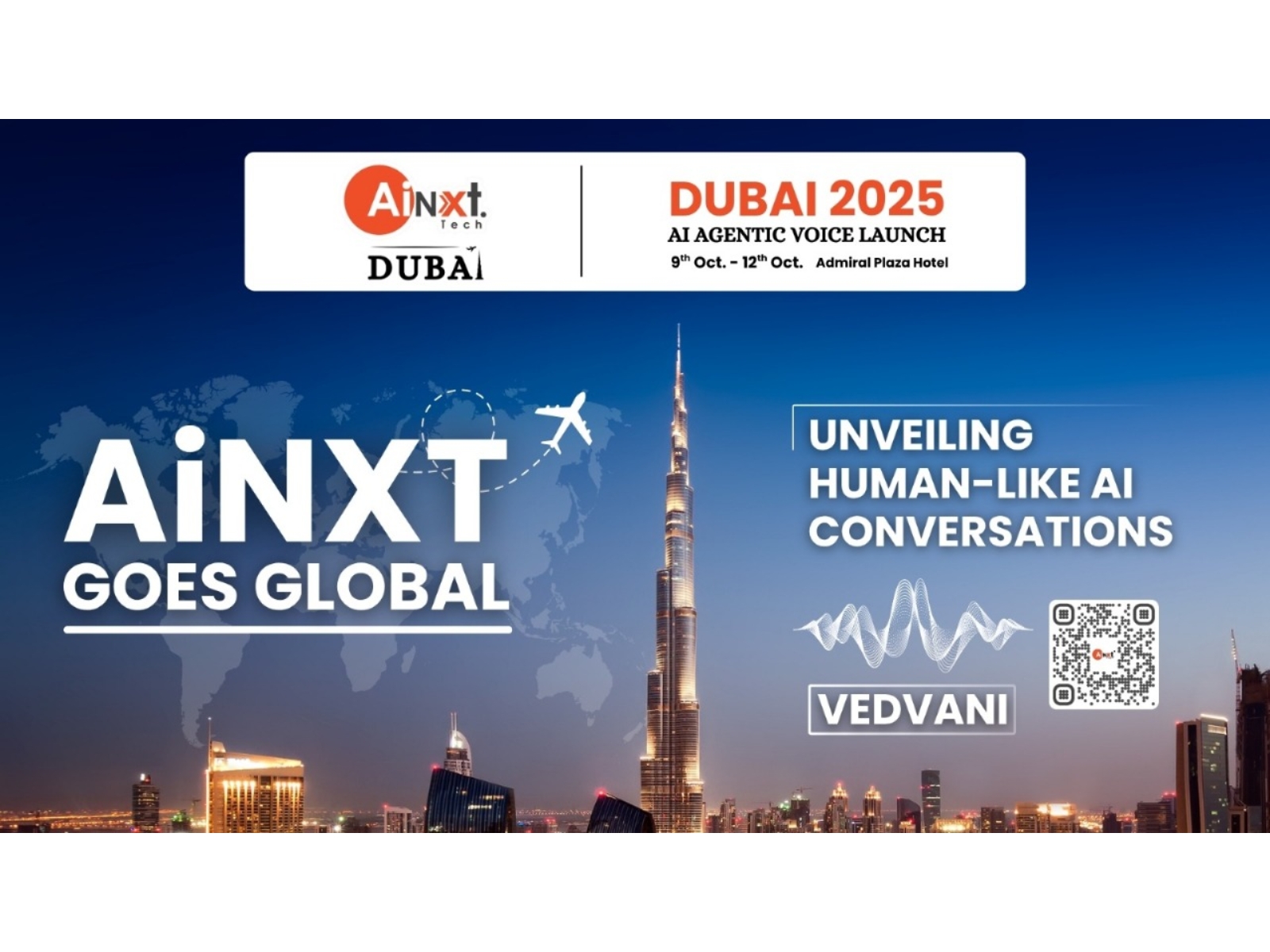 AiNXT Goes Global: The Grand Dubai Launch of ‘VedVani’ – A Human-Like Voice AI Revolution