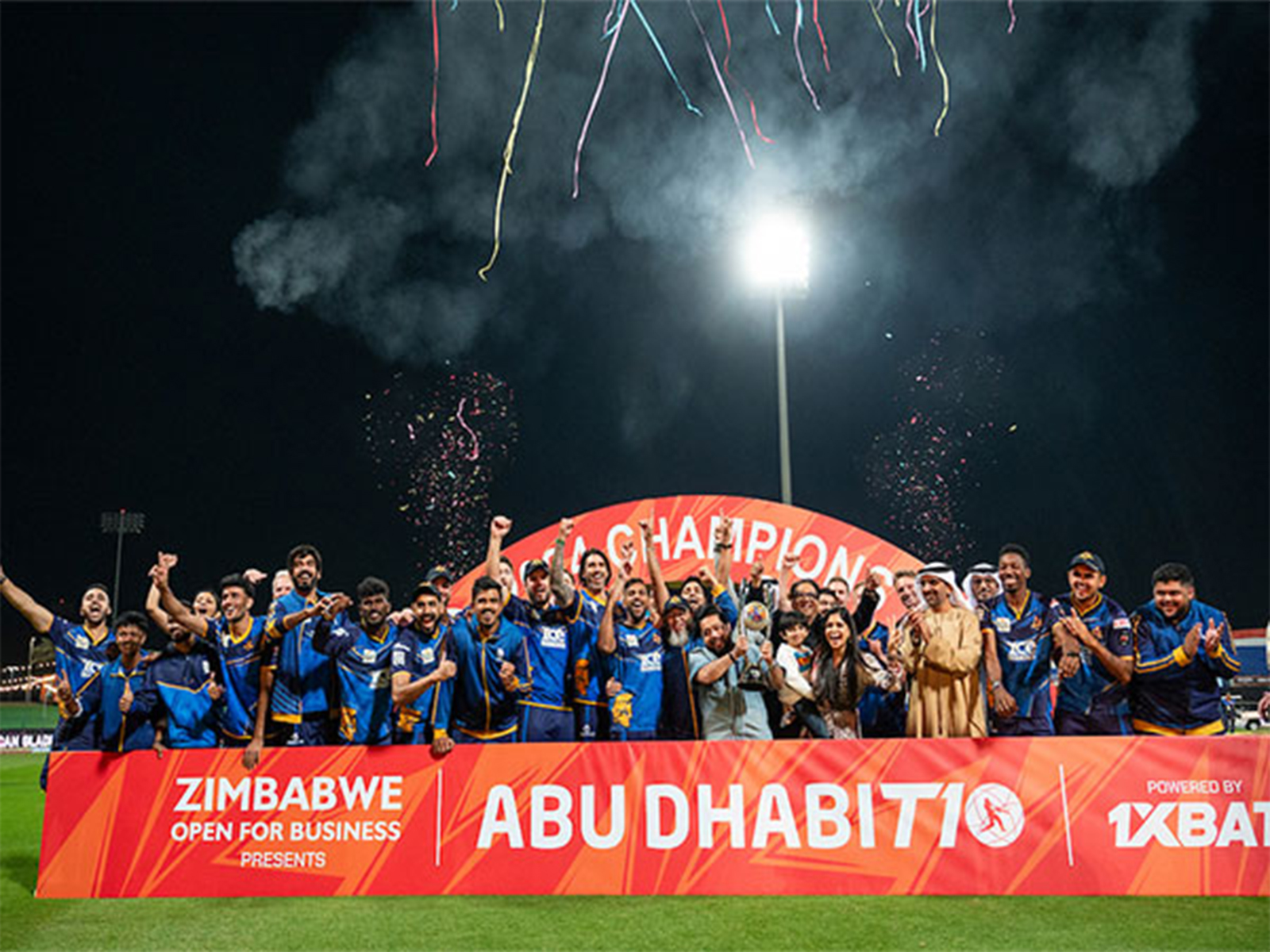 Deccan Gladiators' celebration after lifting Abu Dhabi T10 trophy (Photo: Abu Dhabi T10)