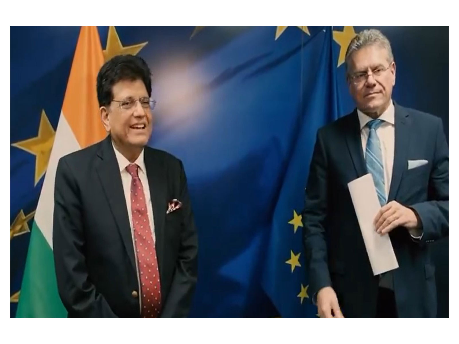 Union Commerce Minister Piyush Goyal met EU Commissioner Maros Sefcovic (Photo- X@piyushgoyal)