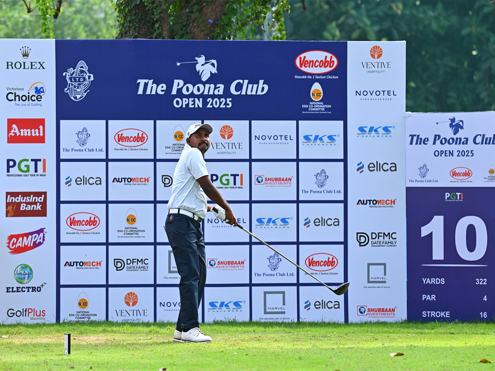 Mohd Azhar in action during The Poona Club Open 2025