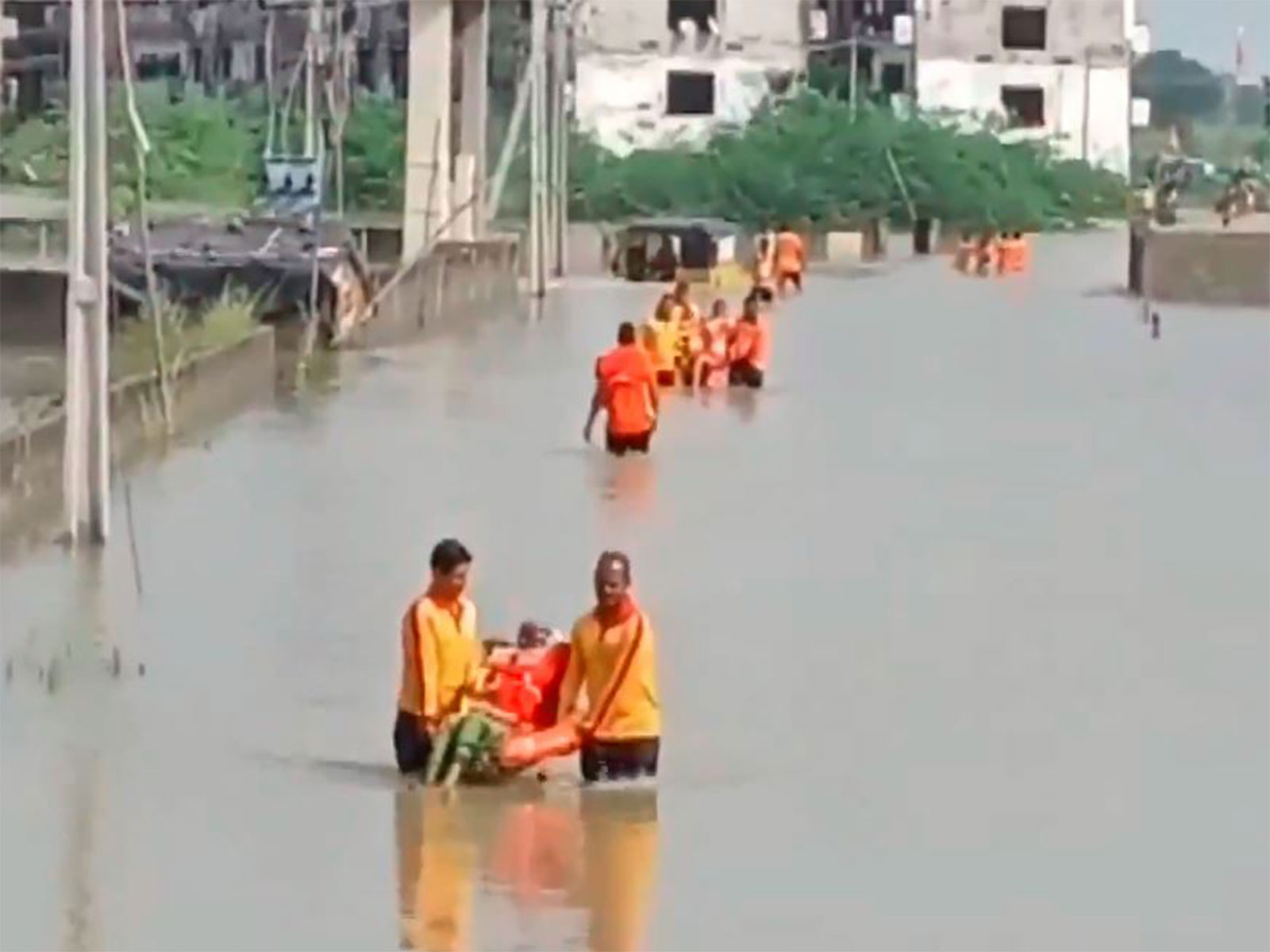 Due to the impact of cyclone Montha, severe waterlogging witnessed in Warangal amid heavy rainfall in the region (Photo/ANI)