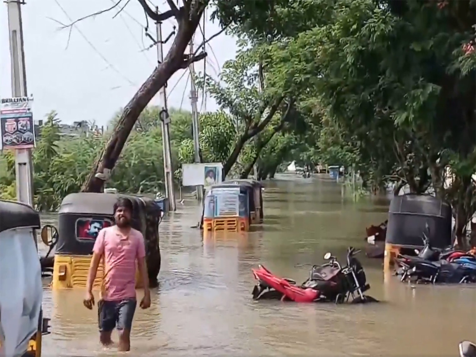 Warangal flooded after Cyclone Montha. (Photo/ANI)