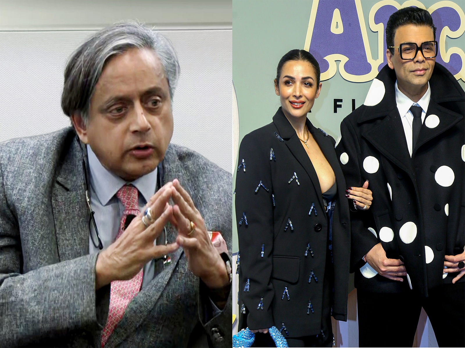 Shashi Tharoor reacts to Karan Johar, Malaika Arora's comments (File photo: ANI)