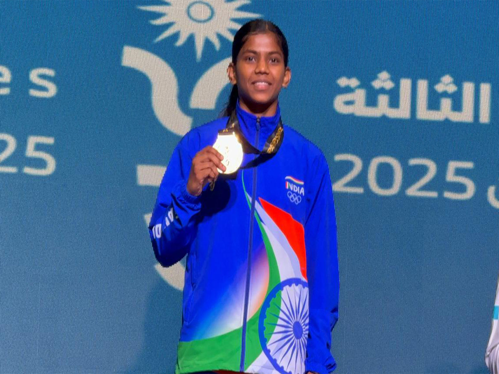 Chandrika, one of the gold medalists, in the 54 kg category. (Photo: BFI)
