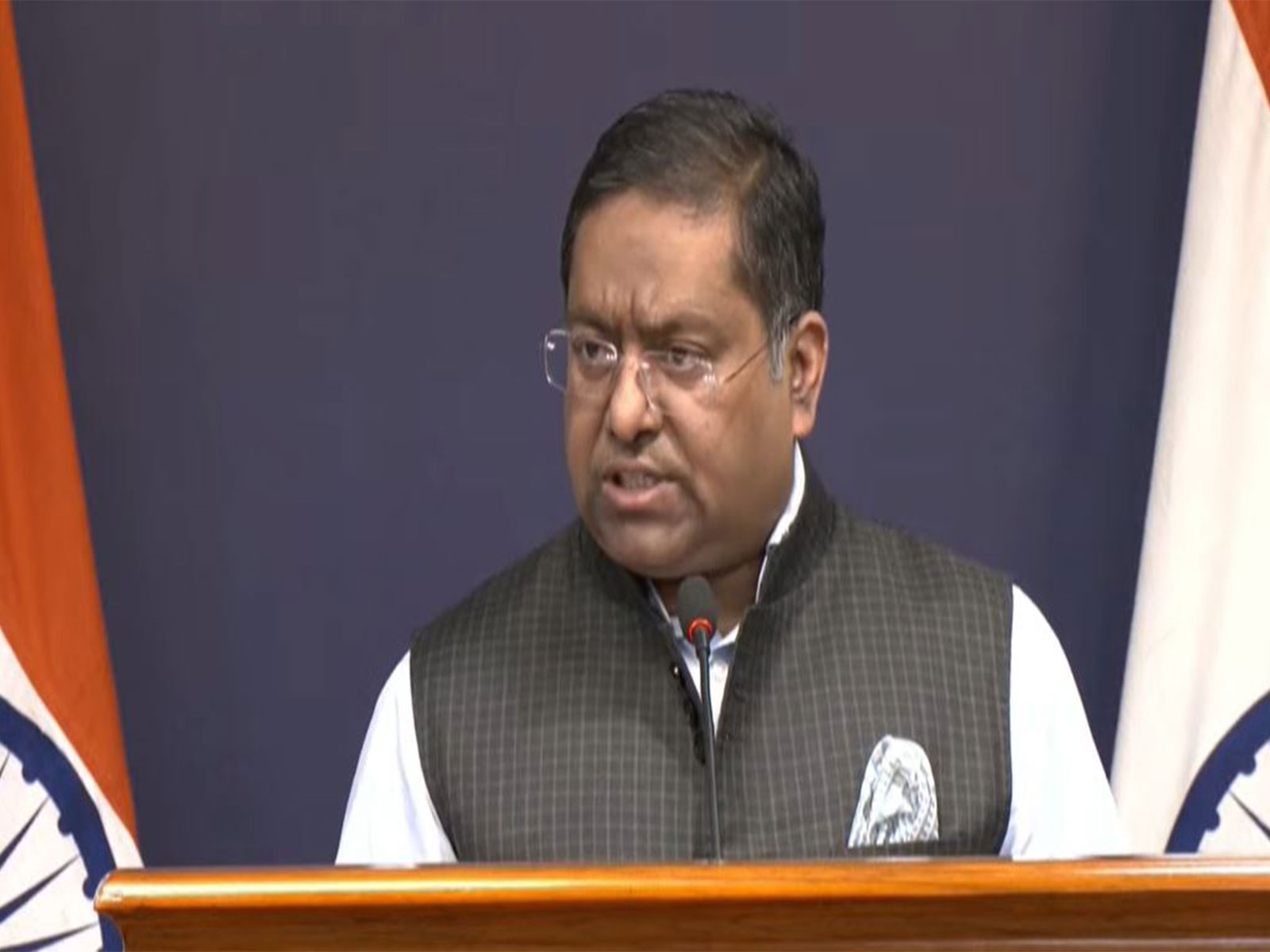 MEA Spokesperson Randhir Jaiswal (Photo/ANI)