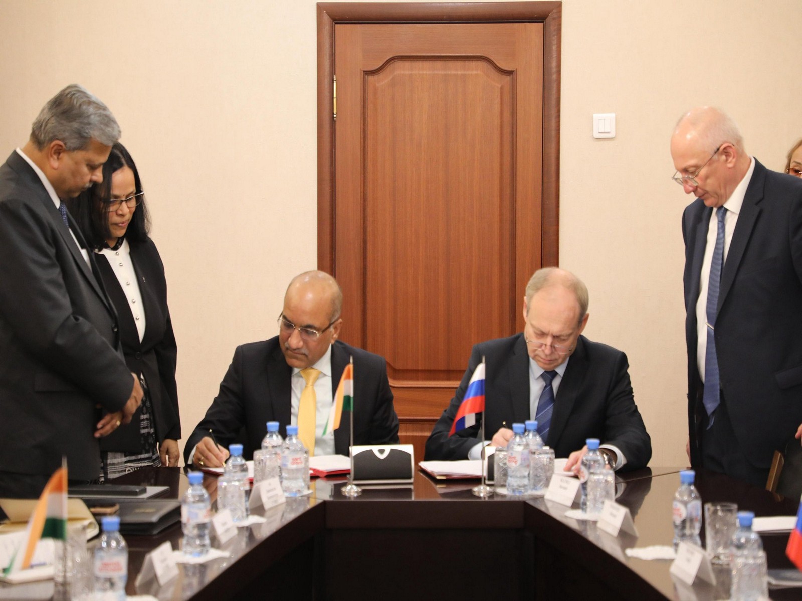 The meeting was co-chaired by Sanjeev Kumar, Secretary Defence Production from India and Andrey A Boytsov, First Deputy Director, FSMTC from Russia (Photo/X@DefProdnIndia)