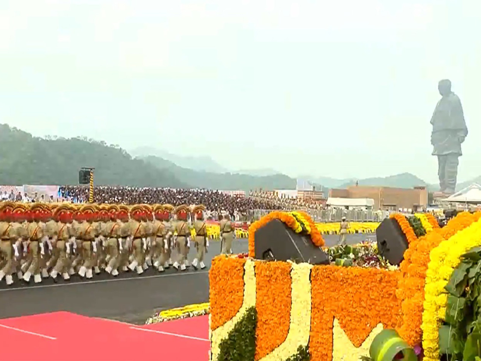 CRPF, BSF gallantry awardees honoured during Rashtriya Ekta Diwas parade in Gujarat (Photo/ANI)