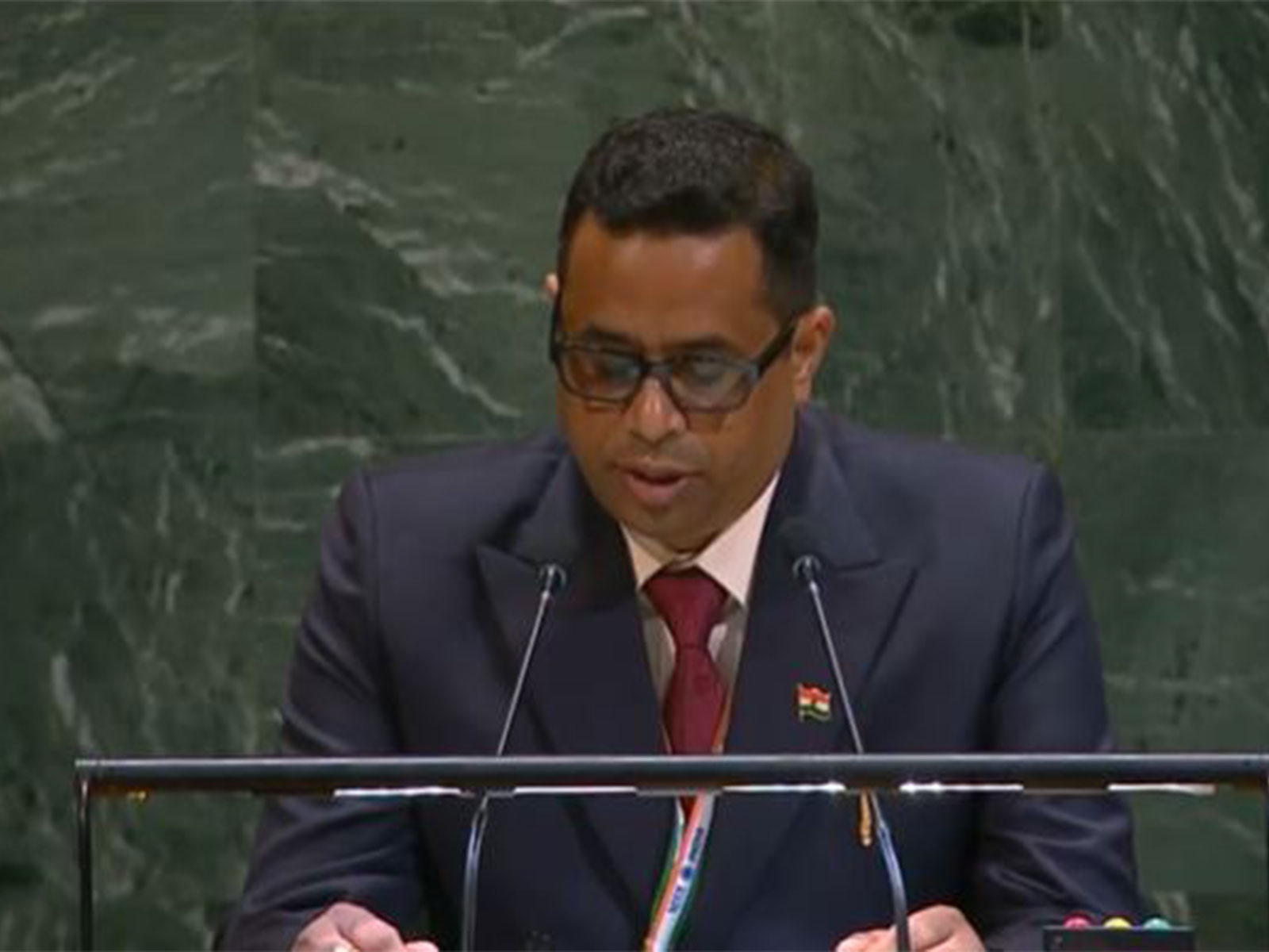 BJP MP Saumitra Khan delivers India’s statement at UNGA (Photo: X/@IndiaUNNewYork)