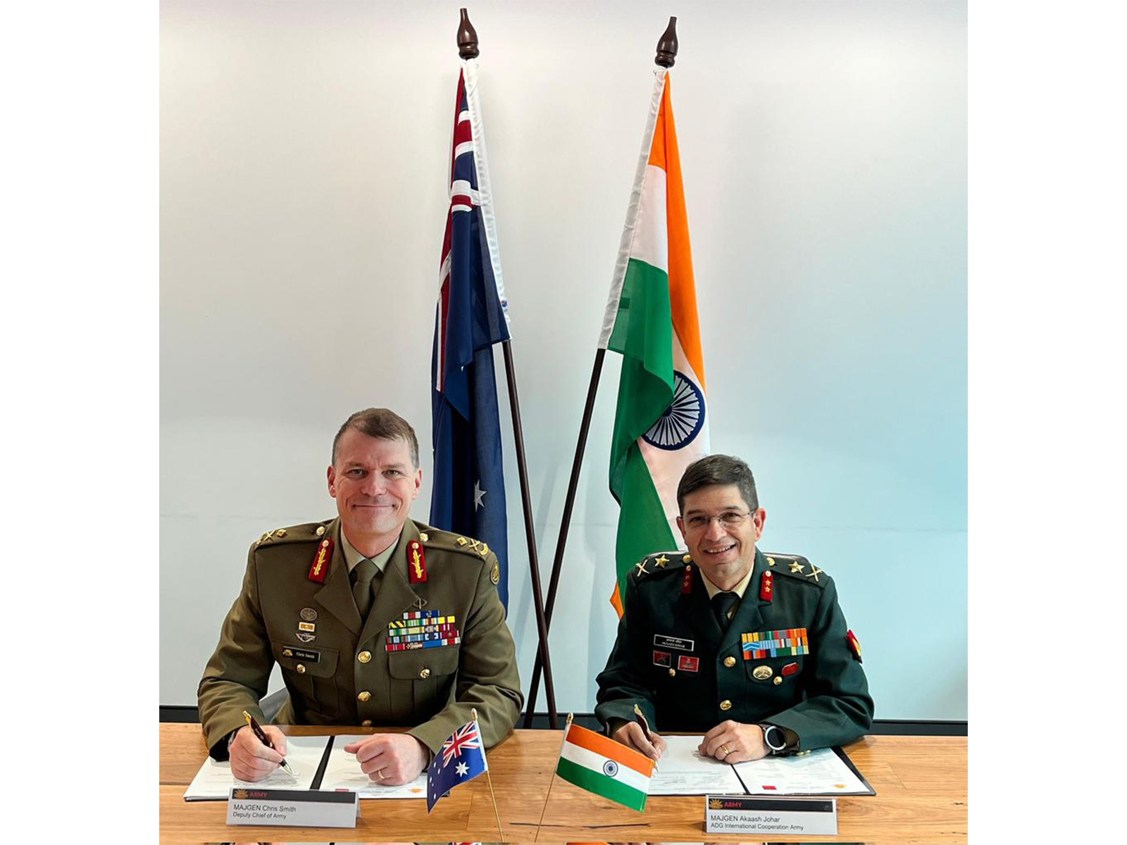 India-Australia Army-to-Army Staff Talks were held in Canberra (Photo:X/@adgpi)