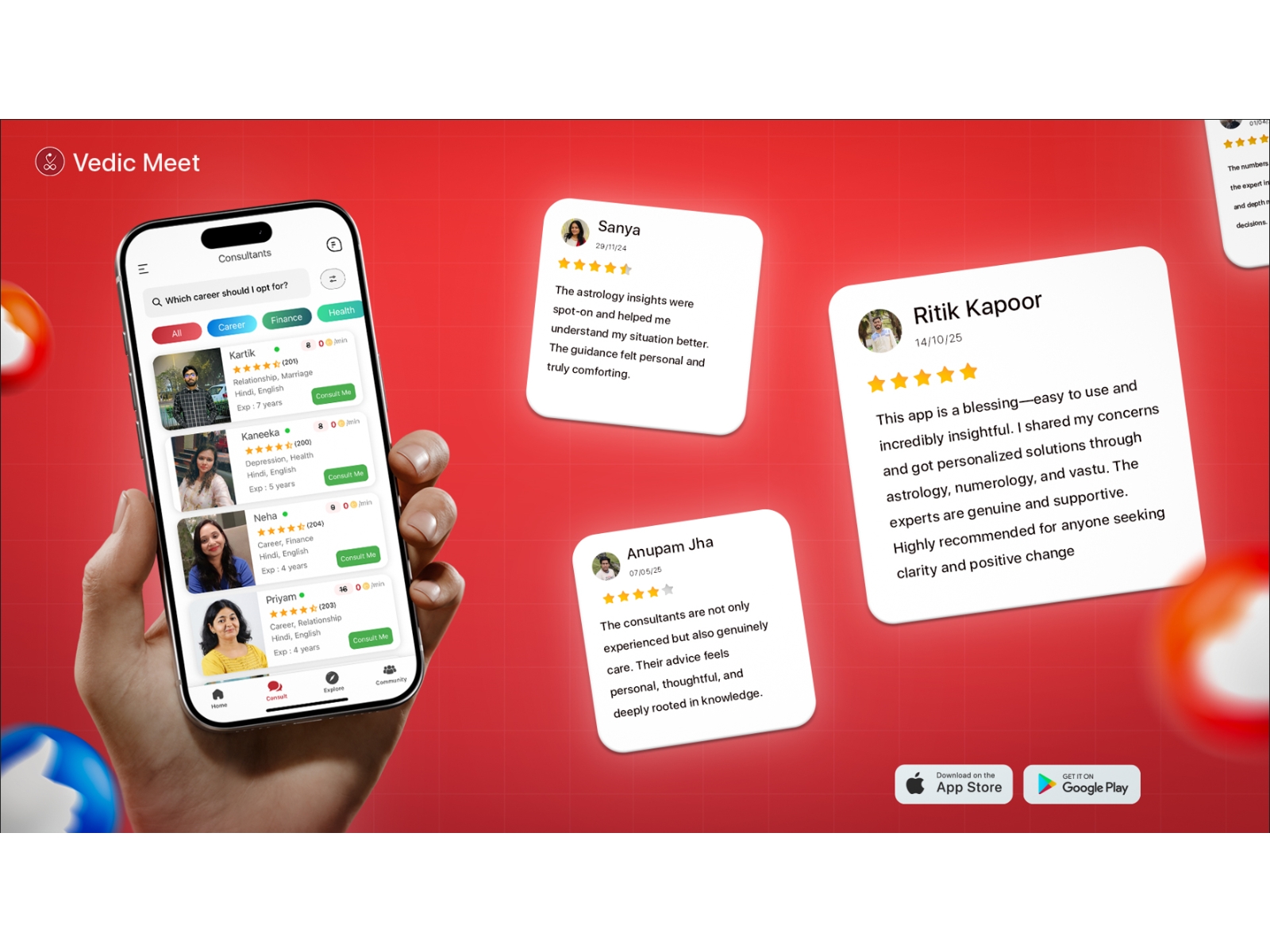 Vedic Meet an Astrology consultancy platform - only top 3% astrologers - changing the astrology world by removing fake astrologers and leading a billion-dollar trusted revolution.