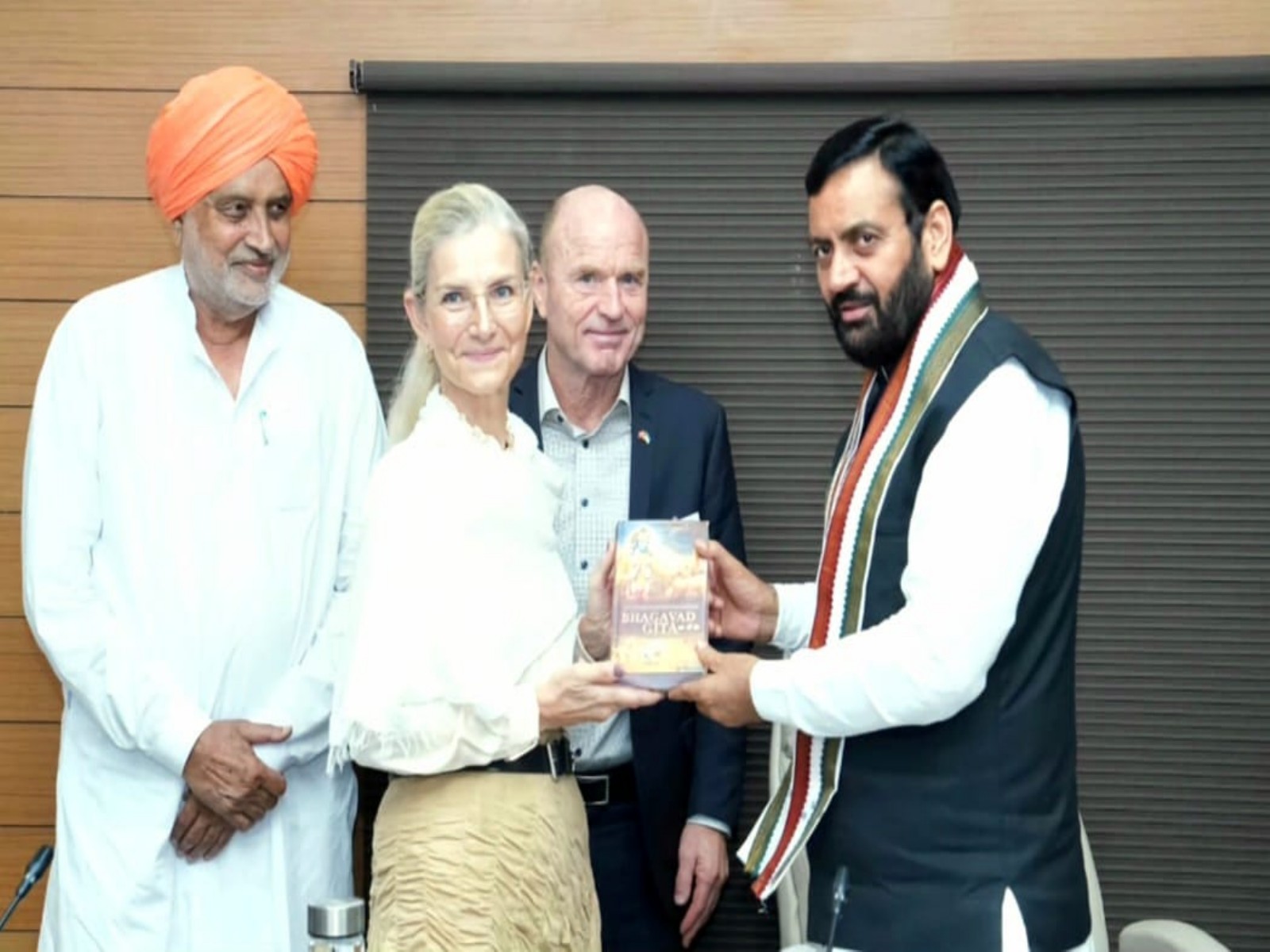 Haryana Chief Minister Nayab Singh Saini with Denmark delegation (Photo: X@NayabSainiBJP)