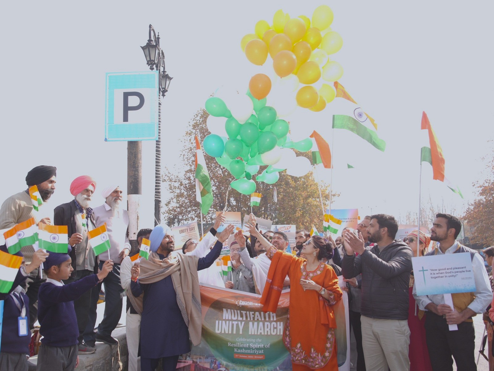 Indian Minorities Federation holds multi-faith prayers for India’s unity at religious places of various communities in Srinagar on National Unity Day (Photo/ANI)