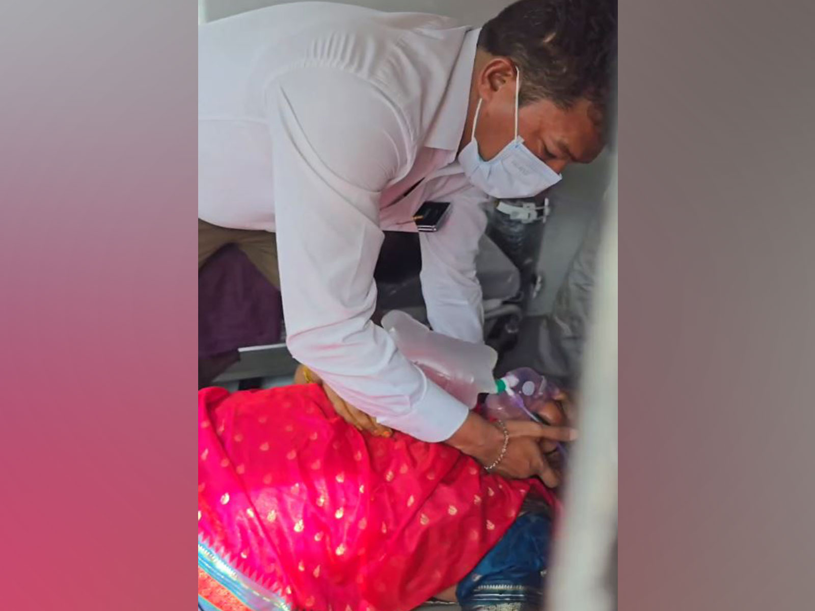 A doctor attends to an injured person (Photo/ANI)