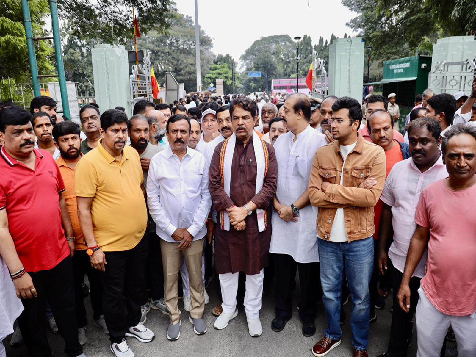 BJP Karnataka launches ‘Save Lalbagh, Stop Tunnel Road’ Campaign (Photo/X@Tejasvi_Surya)