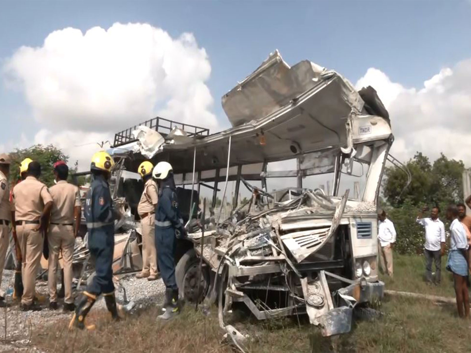 Road accident in Rangareddy (Photo/ANI)