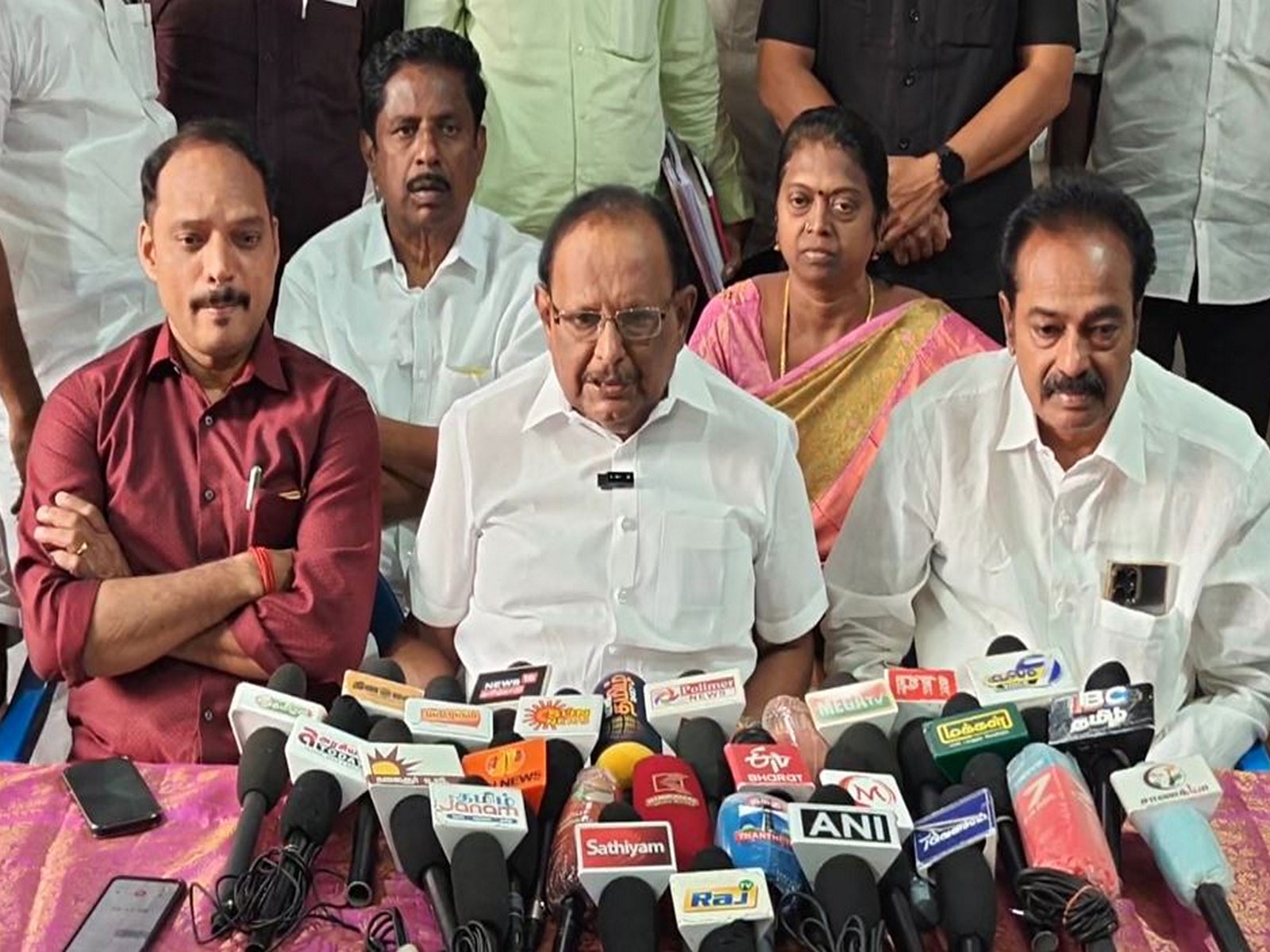 Tamil Nadu Minister S Regupathy addressing the media. (File Photo/ANI)