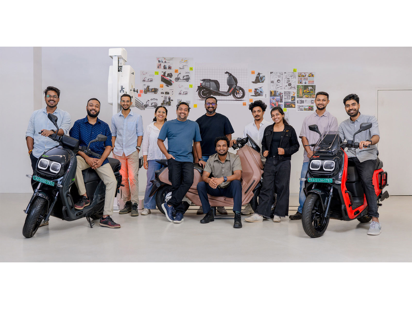 Vipin George, Co-founder and Chief Product Officer - River Mobility, with the Industrial Design team