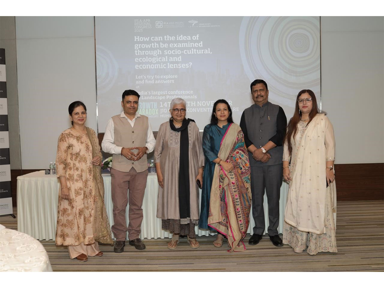 Green Supporters - BMC, CREDAI–MCHI, IGBC, and IIA with ISOLA leadership at the announcement of the IFLA–APR Regional Congress 2025 in Mumbai