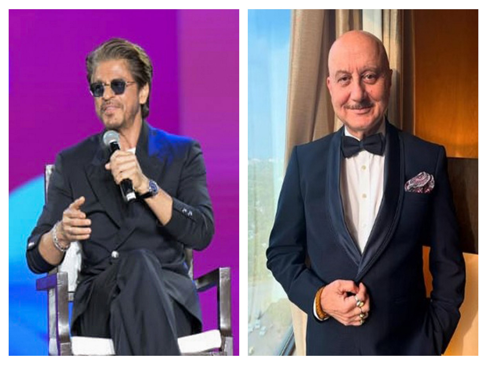 Shah Rukh Khan (File photo: ANI), Anupam Kher (Photo/Instagram@anupampkher)