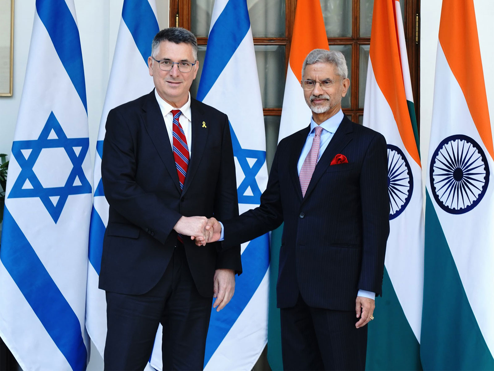 Israeli Foreign Minister Gideon Sa'ar and EAM S Jaishankar (Photo/ X@DrSJaishankar)