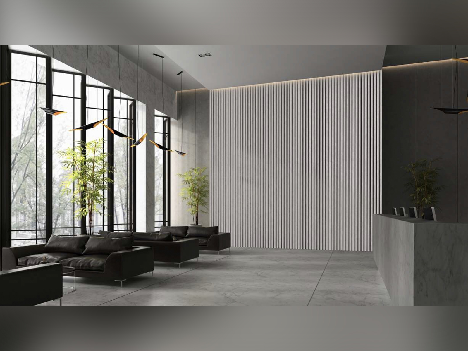 Baffles installation at site. Image credit: Viva Composite Panel Pvt. Ltd.