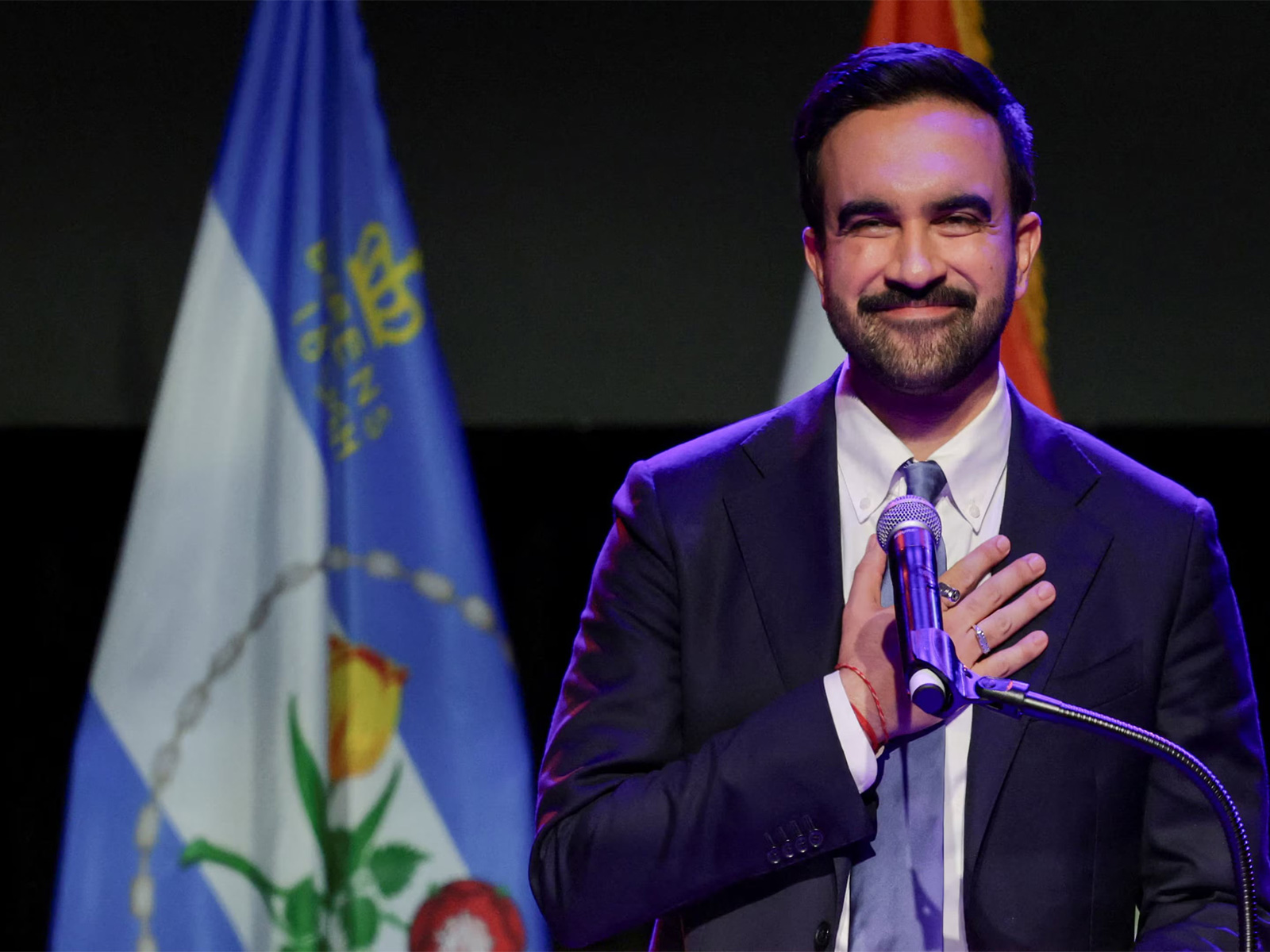 Zohran Mamdani addressing supporters after his NYC mayoral victory. (Photo/Reuters)
