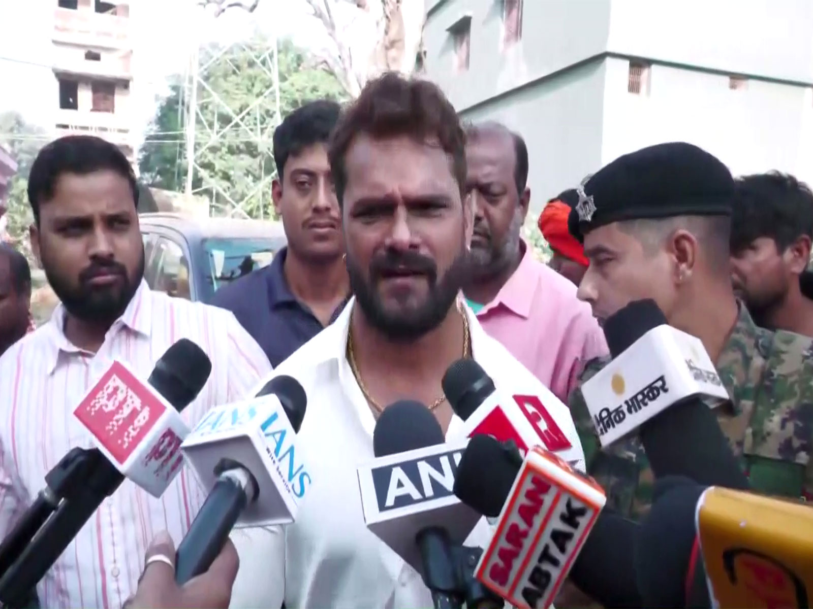 Singer-actor and RJD candidate from Chapra, Khesari Lal Yadav (Photo/ANI)