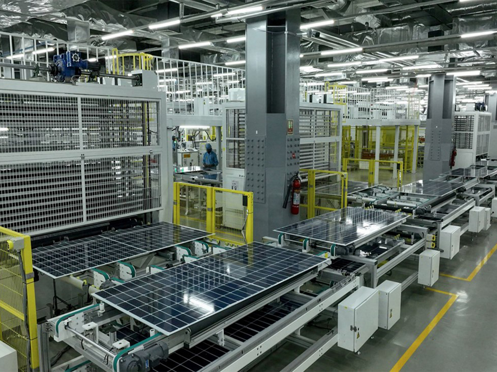 A solar photovoltaic (PV) manufacturing unit in India (File Photo/ANI)