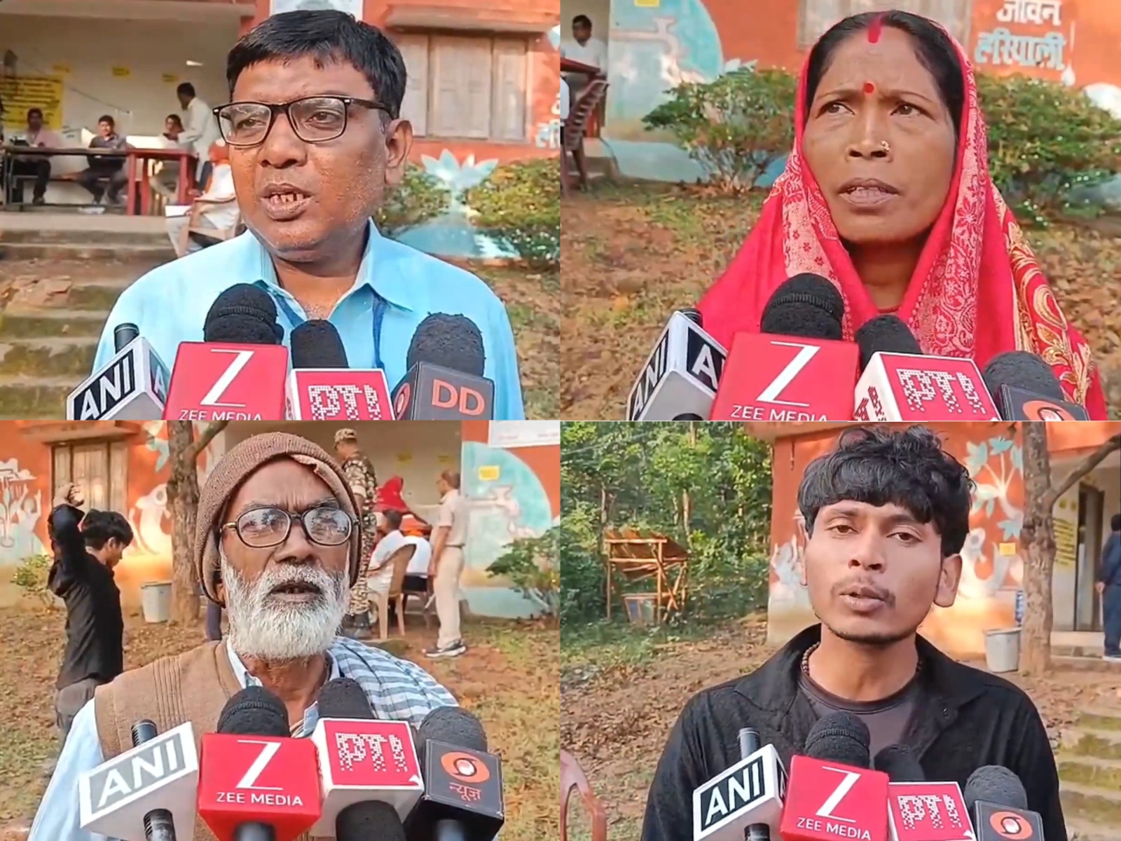 Voter speaks after casting their votes for first time after 20 years in Naxal-affected area of Bhimband in Munger. (Photo/ANI)