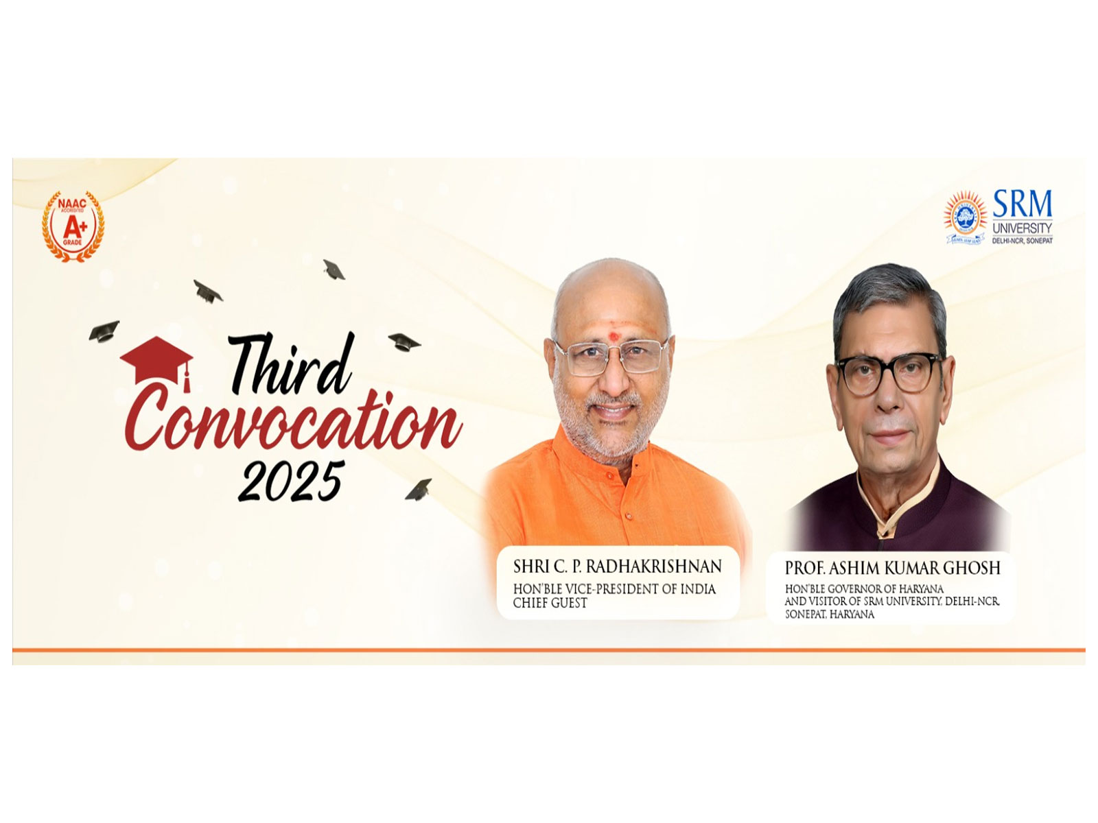 A Day of Pride and Promise: Vice President of India and Governor of Haryana to Grace SRM University Delhi-NCR’s Third Convocation