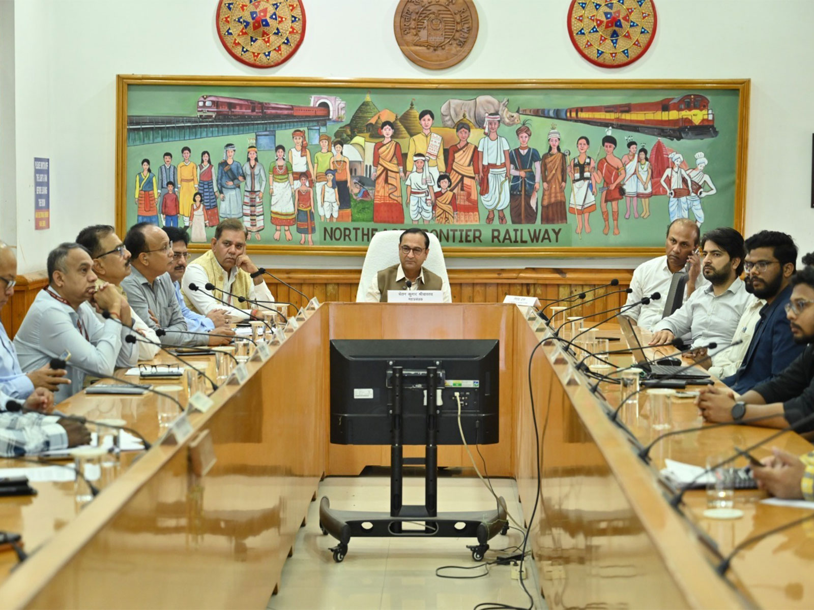 The team from IITG and NFR during the meeting. (Photo/ANI)