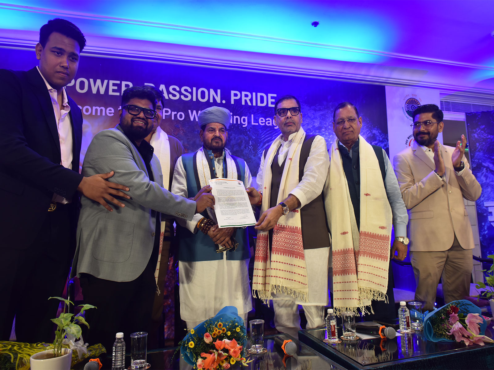  Announcement of Pro Wrestling League-2026 in New Delhi at a Press Conference