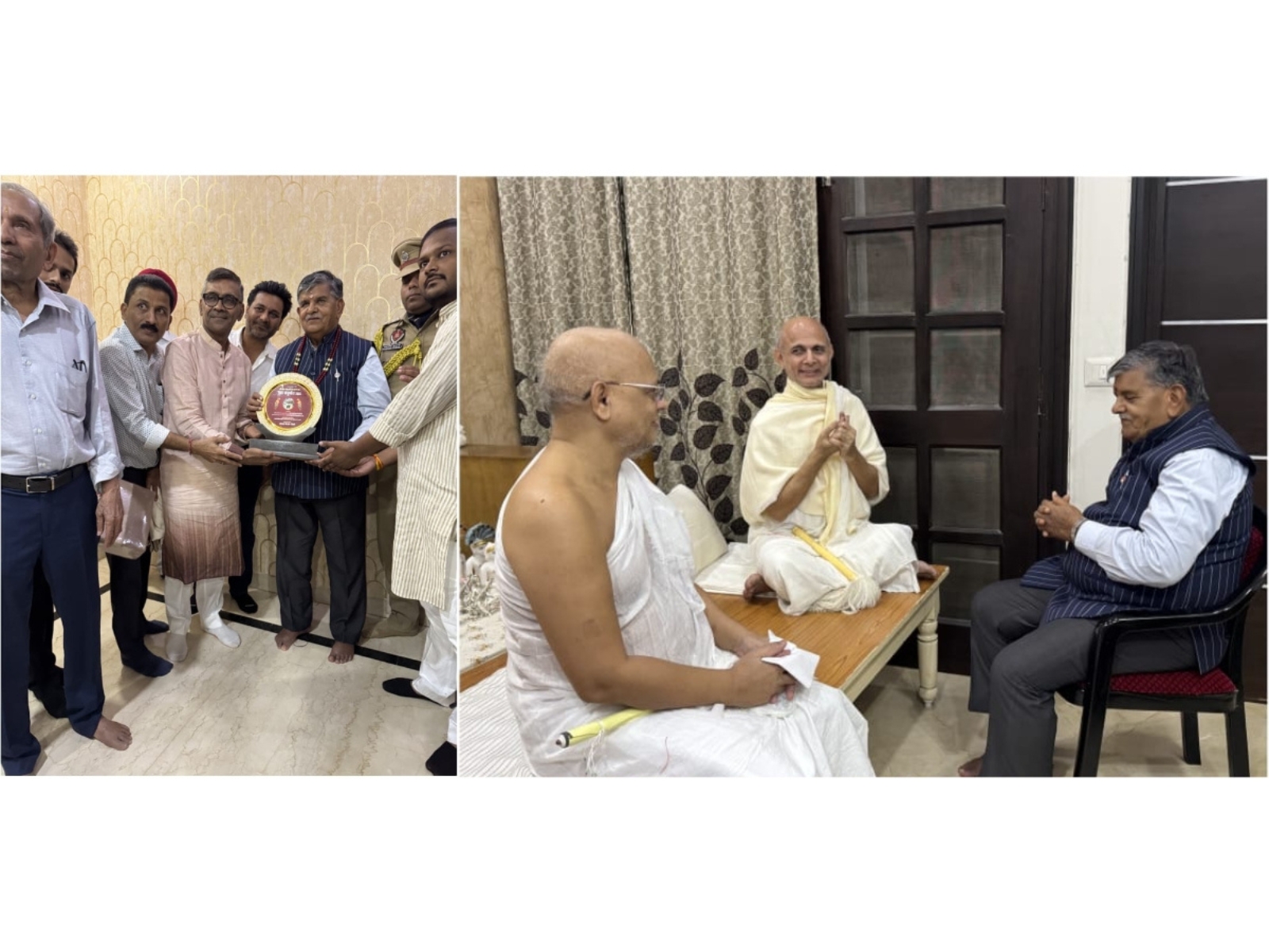 Governor of Punjab Meets Param Pujya Divyatapasvi Acharya Shri Hansratna Surishwarji Maharaj — A Meeting of Spiritual Vision and Cultural Harmony