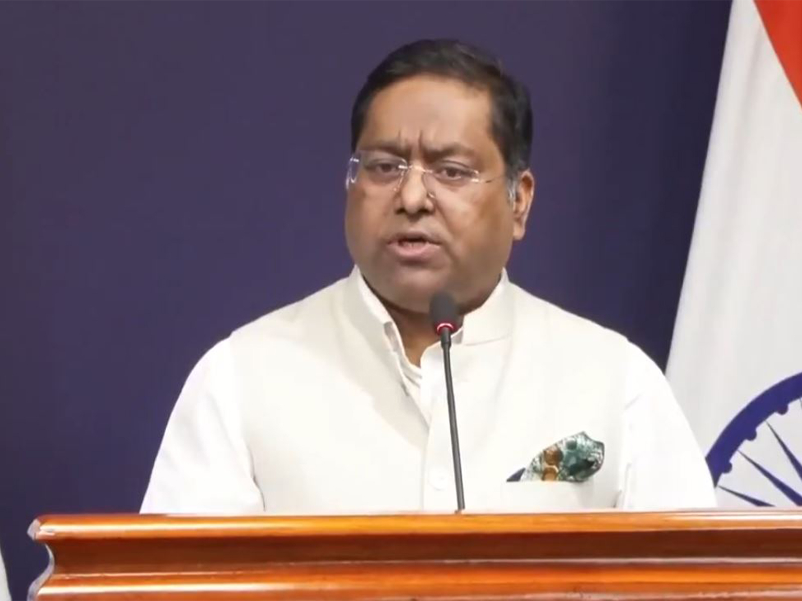 MEA spokesperson Randhir Jaiswal (Photo/ANI)