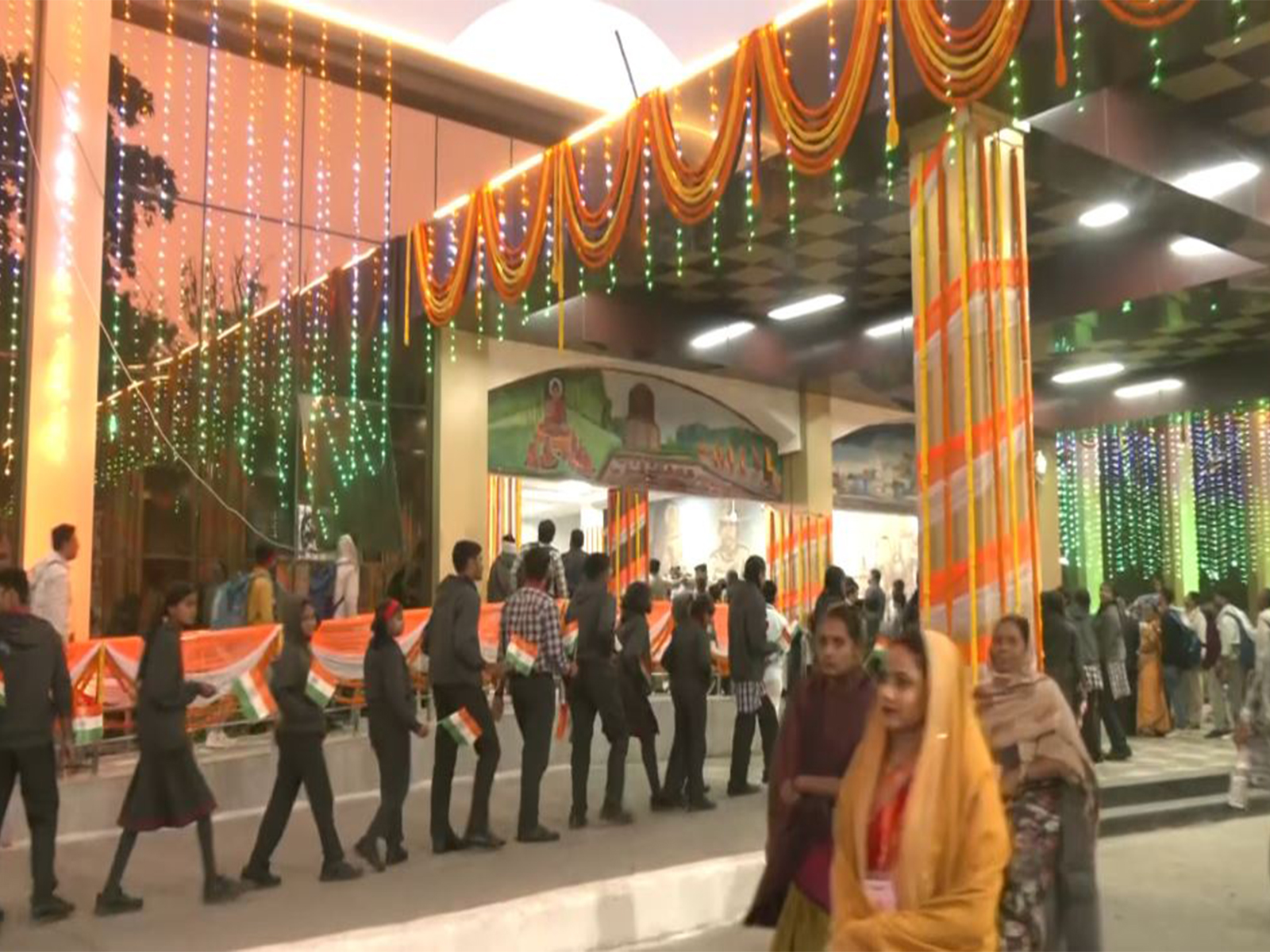 Preparations underway at Banaras Railway Station. (Photo/ANI)