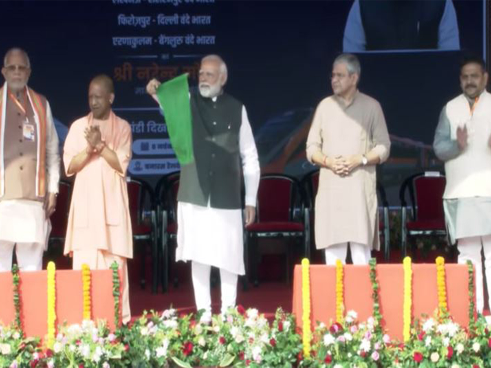 Prime Minister Narendra Modi flags off 4 new Vande Bharat Express (Photo: Narendra Modi Youtube)