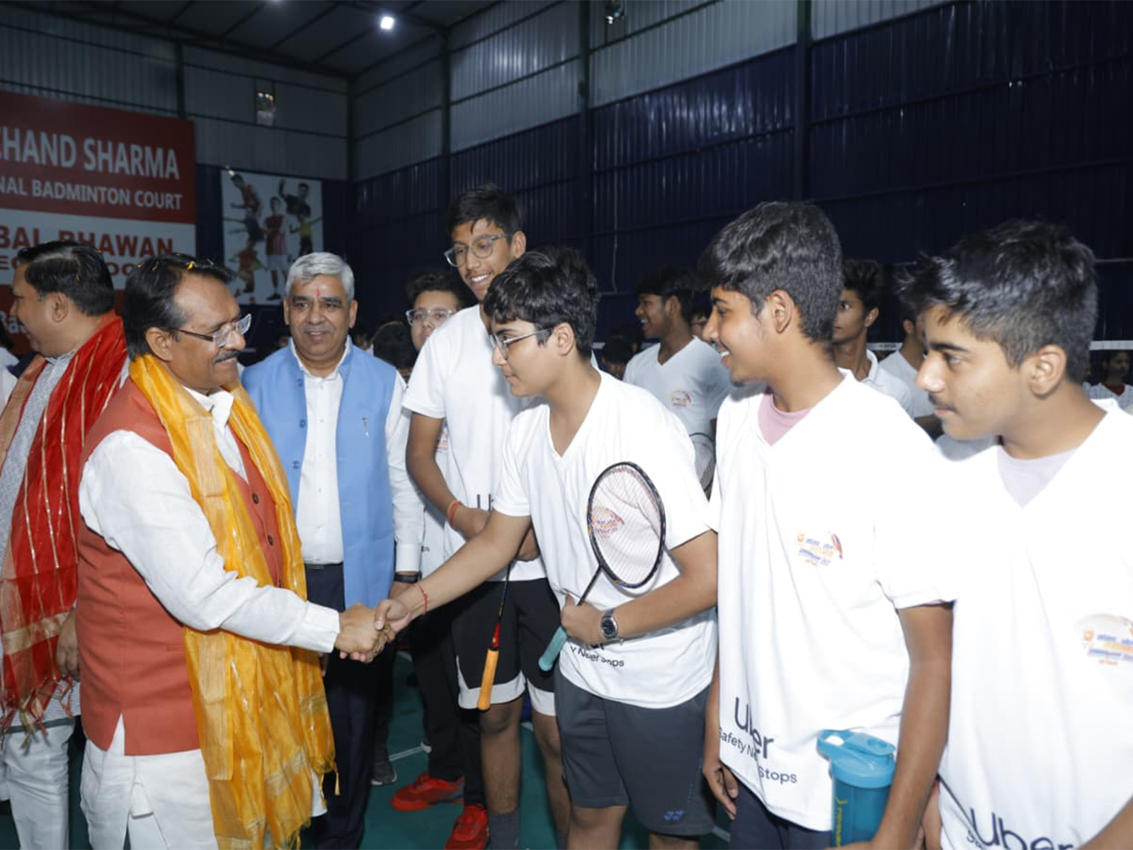 Harsh Malhotra, Union Minister of State for Corporate Affairs and Road, Transport & Highways meet the athletes (Photo: PIB)