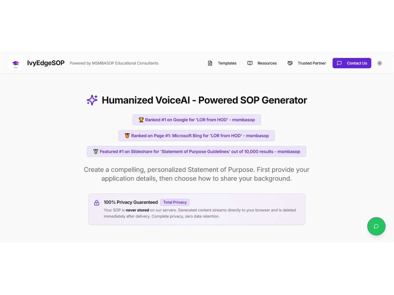 IvyEdgeSOP Revolutionizes SOP Writing for Indian Students with AI - Powered platform