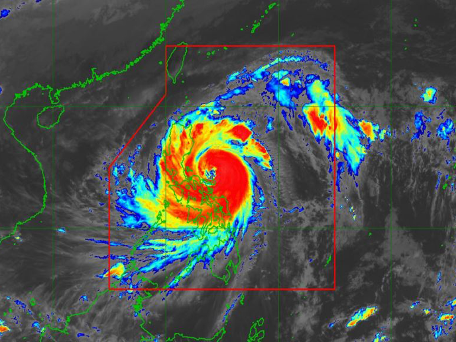 Philippines Met Dept PAGASA issues a map of Storm Fung-Wong, which has intensified into a super typhoon (Photo credit/@dost_pagasa)