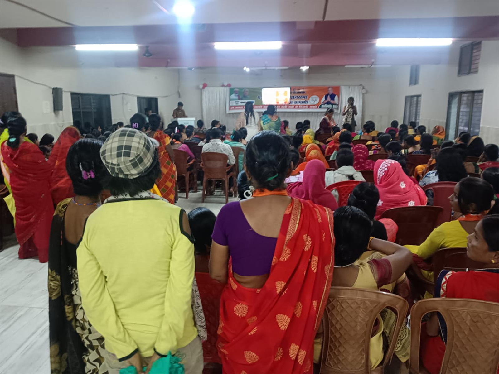 PM Modi's reach out to Karyakartas and booth workers across India. (Photo/ANI)