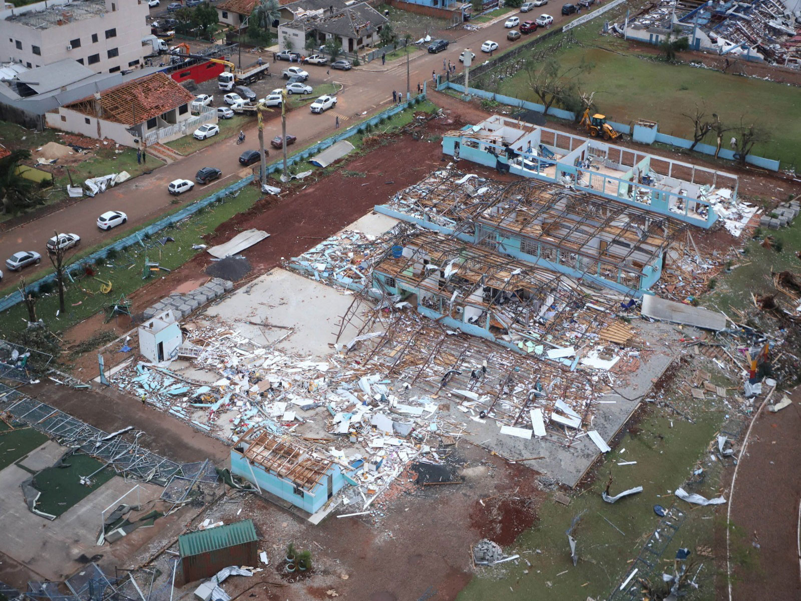 Aerial view of destruction in the town of Rio Bonito do Iguaçu (Photo/Reuters)