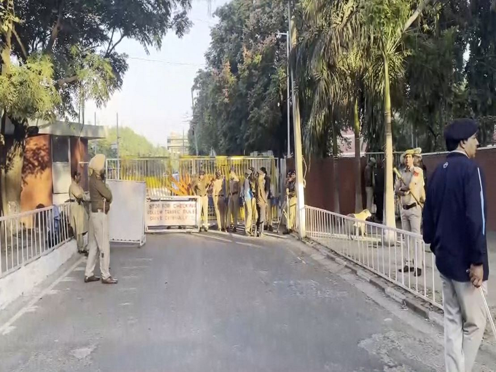 Visuals from outisde the university (Photo/ANI)