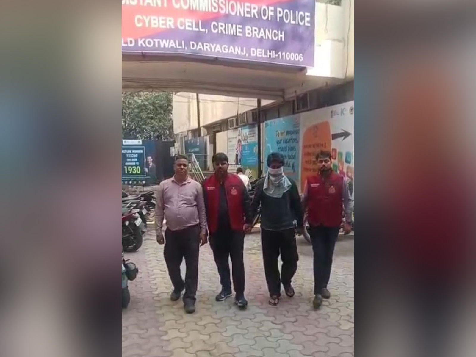 Police team with one of the accused (Photo/ANI)