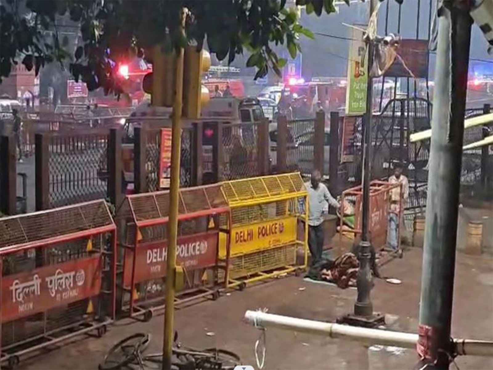 Visual from the spot near Red Fort Metro station (Photo/ANI)