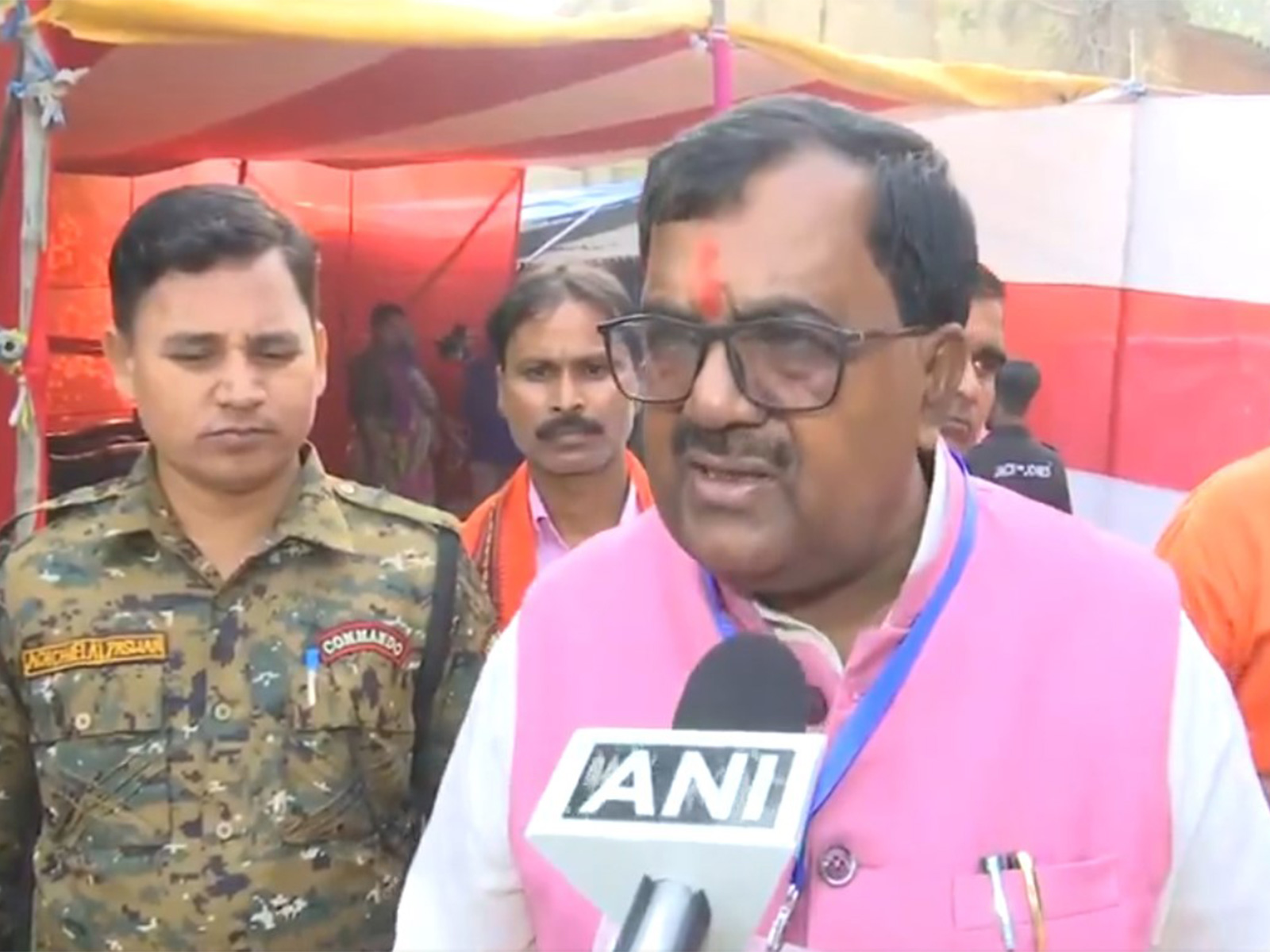 Bihar Minister and BJP candidate from Harsidhi assembly seat, Krishnanandan Paswan (Photo/ANI)