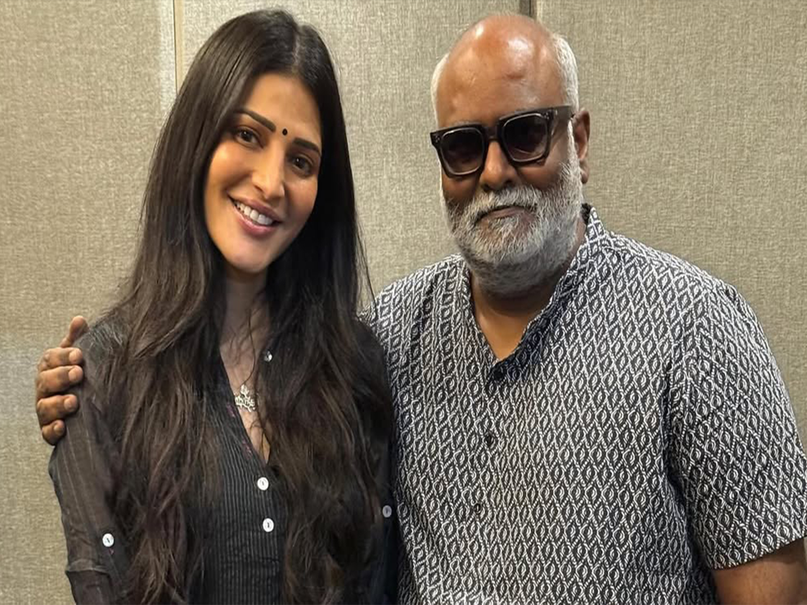 Shruti Haasan and MM Keeravani (Photo/Instagram/@shrutzhaasan)
