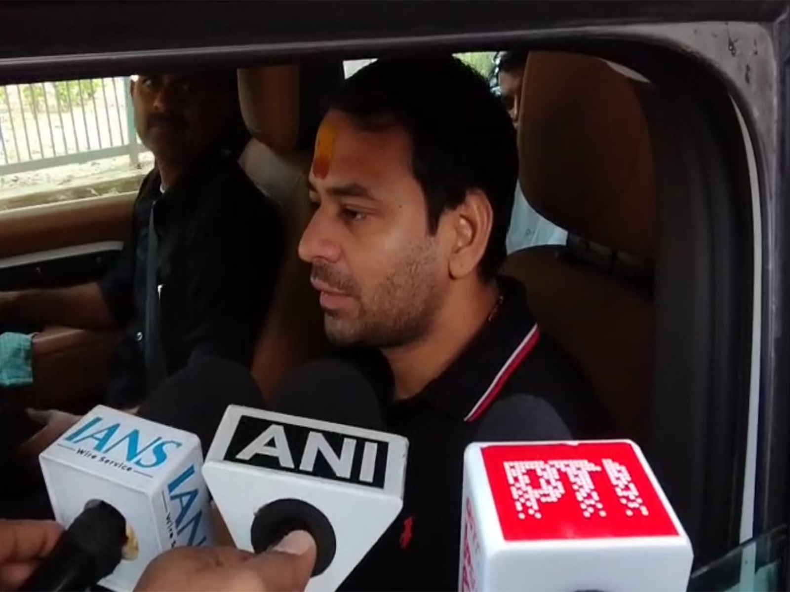 Janshakti Janata Dal chief and candidate from Mahua seat, Tej Pratap Yadav