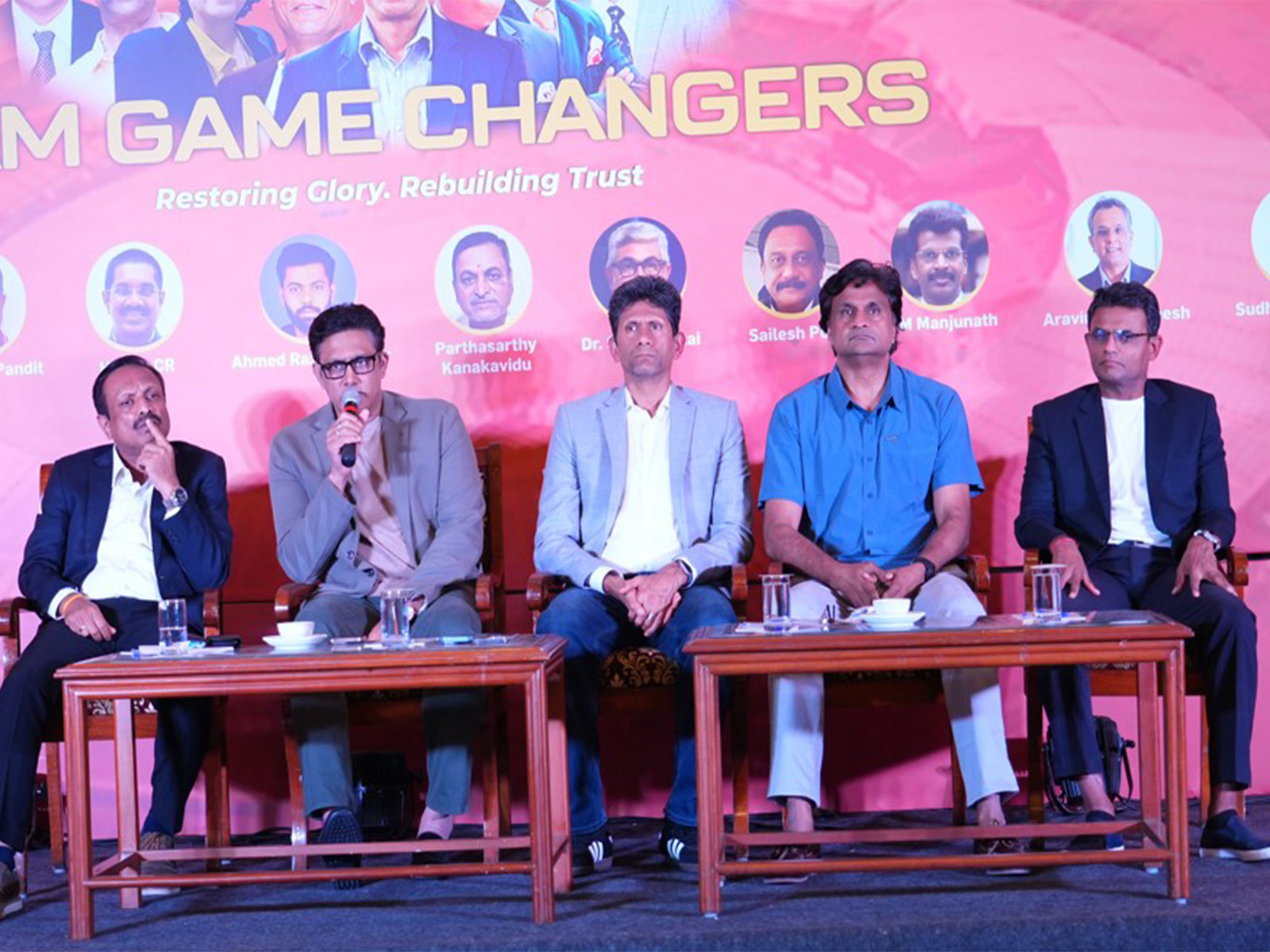 Anil Kumble, Venkatesh Prasad and Javagal Srinath (Photo: KSCA)