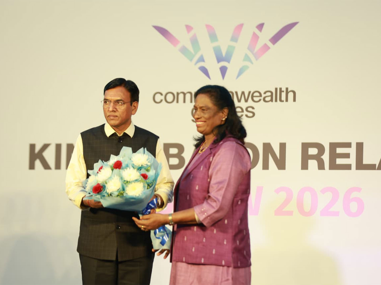 Union Sports Minister Mansukh Mandaviya and IOA president PT Usha. (Photo: SAI Media/MYAS)